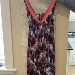 Pink- black cocktail dress